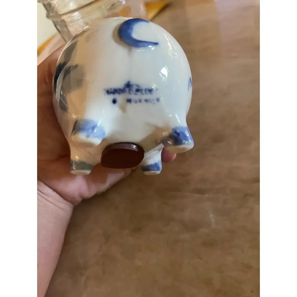 pig bank blue delft